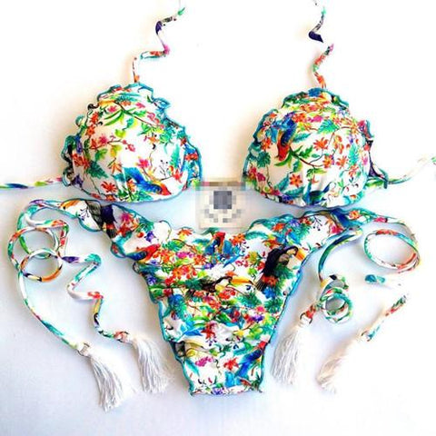 Printed Bikini  Set Push Up