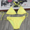 Image of Chest Bandage Gold Buckle Bikini Set