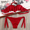 Image of Scrunch Butt  Beach Women Plus Size Underwire Bikini Set