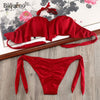 Image of Scrunch Butt  Beach Women Plus Size Underwire Bikini Set