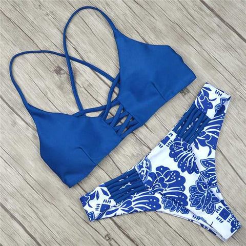 Green  Push up Swimsuit Bikini Set