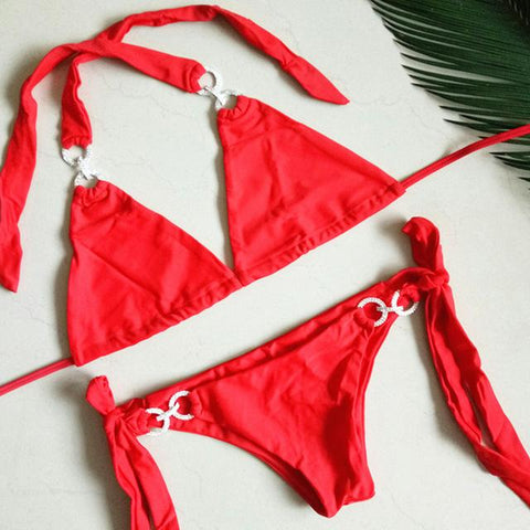Diamond Swimsuit Crystal Rhinestone Bikini Set