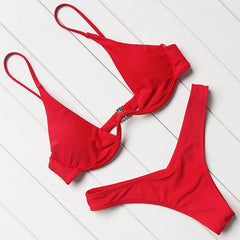 Sexy Push Up Underwire  Bikinis Set