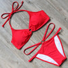 Image of Solid Red Bikini Set