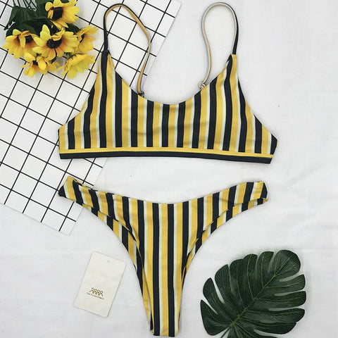 Ray-as Print Swimsuit Bikini Set