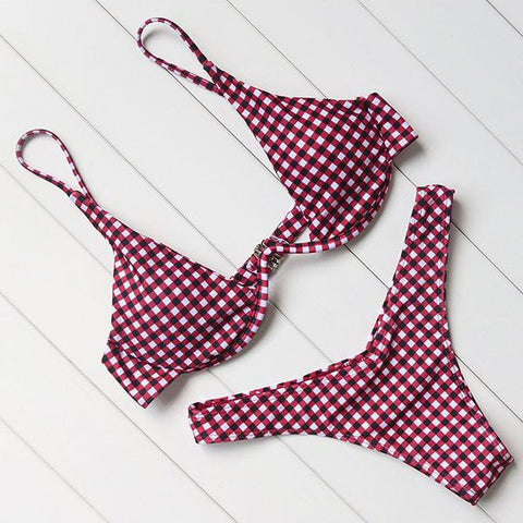 Sexy Push Up Underwire  Bikinis Set