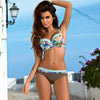 Image of Push Up Bikini  Print Patchwork Bikini Set