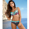 Image of Push Up Bikini  Print Patchwork Bikini Set