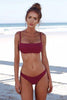 Image of Solid Swimwear Brazilian Bikini Set