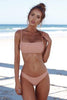 Image of Solid Swimwear Brazilian Bikini Set