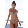 Image of Solid Swimwear Brazilian Bikini Set
