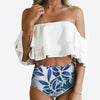 Image of Ruffle  Off Shoulder  Plus Size Bikini Set