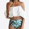 Image of Ruffle  Off Shoulder  Plus Size Bikini Set