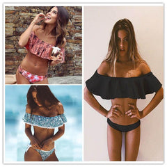 Ruffle Style Push Up Brazilian Bikini Set