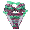 Image of Print Floral  Brazilian Push Up Halter Bikini Set