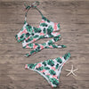 Image of Floral Cross Style Bikini Set