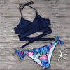 Image of Floral Cross Style Bikini Set