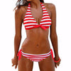Image of Top Plaid Brazilian Bikini Set