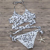 Image of Cross Push Up Swimwear Women Floral Brazilian Bikinis Set