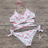 Image of Cross Push Up Swimwear Women Floral Brazilian Bikinis Set