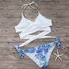 Image of Cross Push Up Swimwear Women Floral Brazilian Bikinis Set