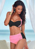 Image of High Waisted  Halter Push Up Bikini Set