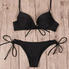 Image of Cut Out Halter Beach Bikini Set