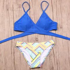 Criss Cross Bikini Brazilian  Push Up Swimwear Bikini Set