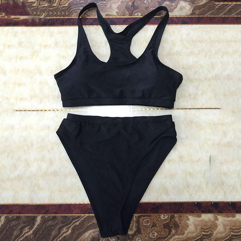 Tankini Cropped  Bikini Set