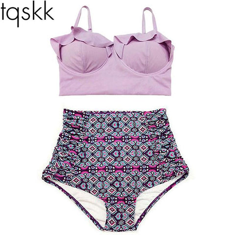 New Bikinis Women Swimsuit High Waist Bathing Suit