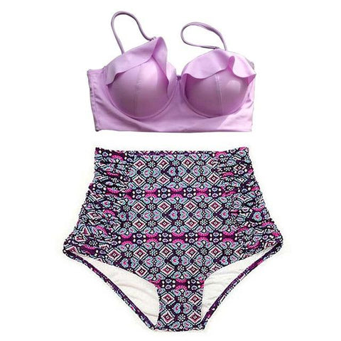New Bikinis Women Swimsuit High Waist Bathing Suit