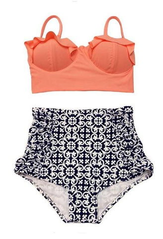 New Bikinis Women Swimsuit High Waist Bathing Suit