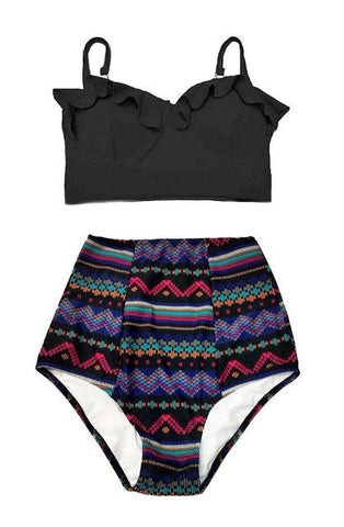 New Bikinis Women Swimsuit High Waist Bathing Suit