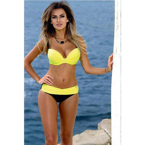 New Summer Sexy Solid Bikini Set