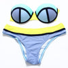 Image of Patchwork  Push Up Bikini Set