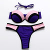 Image of Patchwork  Push Up Bikini Set
