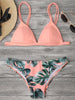 Image of Sexy BrazilianCami Palm Leaf Print   Bikini Set