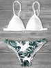 Image of Sexy BrazilianCami Palm Leaf Print   Bikini Set