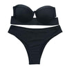 Image of Strapless Push Up Black Bikini Set