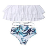 Image of Off The Shoulder Swimwear Ruffle Vintage Bikini Set