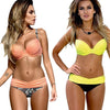 Image of 2018 Striped Sexy Patchwork Retro Bikini Set