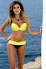Image of 2018 Striped Sexy Patchwork Retro Bikini Set