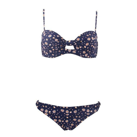 Tribal Floral Diamonds Stripe Bathing Suit