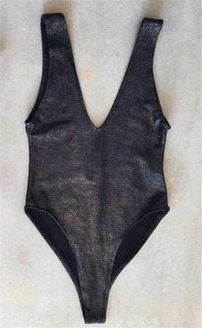 One-Word Neck Brazilian Bikini Set
